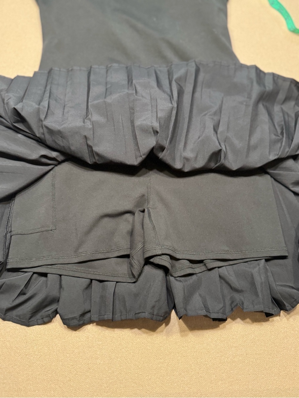 Fabletics Black Hot Shot Pleated Dress Classic Mini - Picture 6 of 8